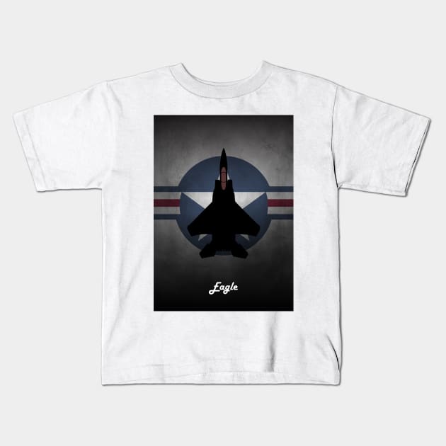 F-15 Eagle USAF Kids T-Shirt by aviationart